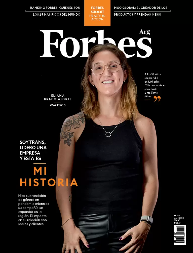 Tapa de Forbes Argentina con Eliana Bracciaforte